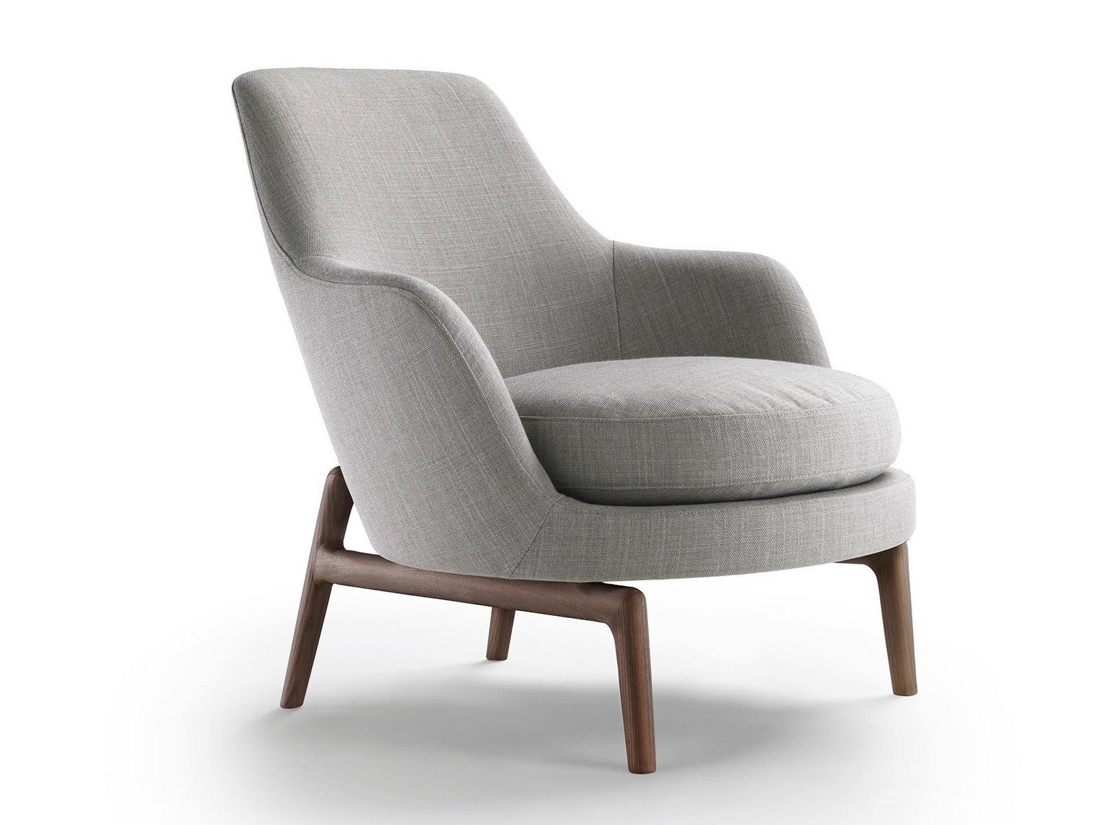 LEDA Fabric armchair with armrests