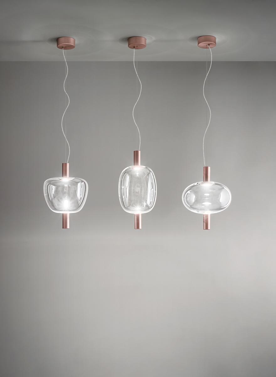 RIFLESSO SP 1 LED direct light glass pendant lamp