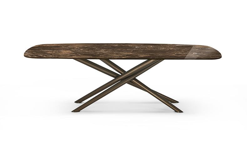 BALY MARBLE Oval stone table in a modern style