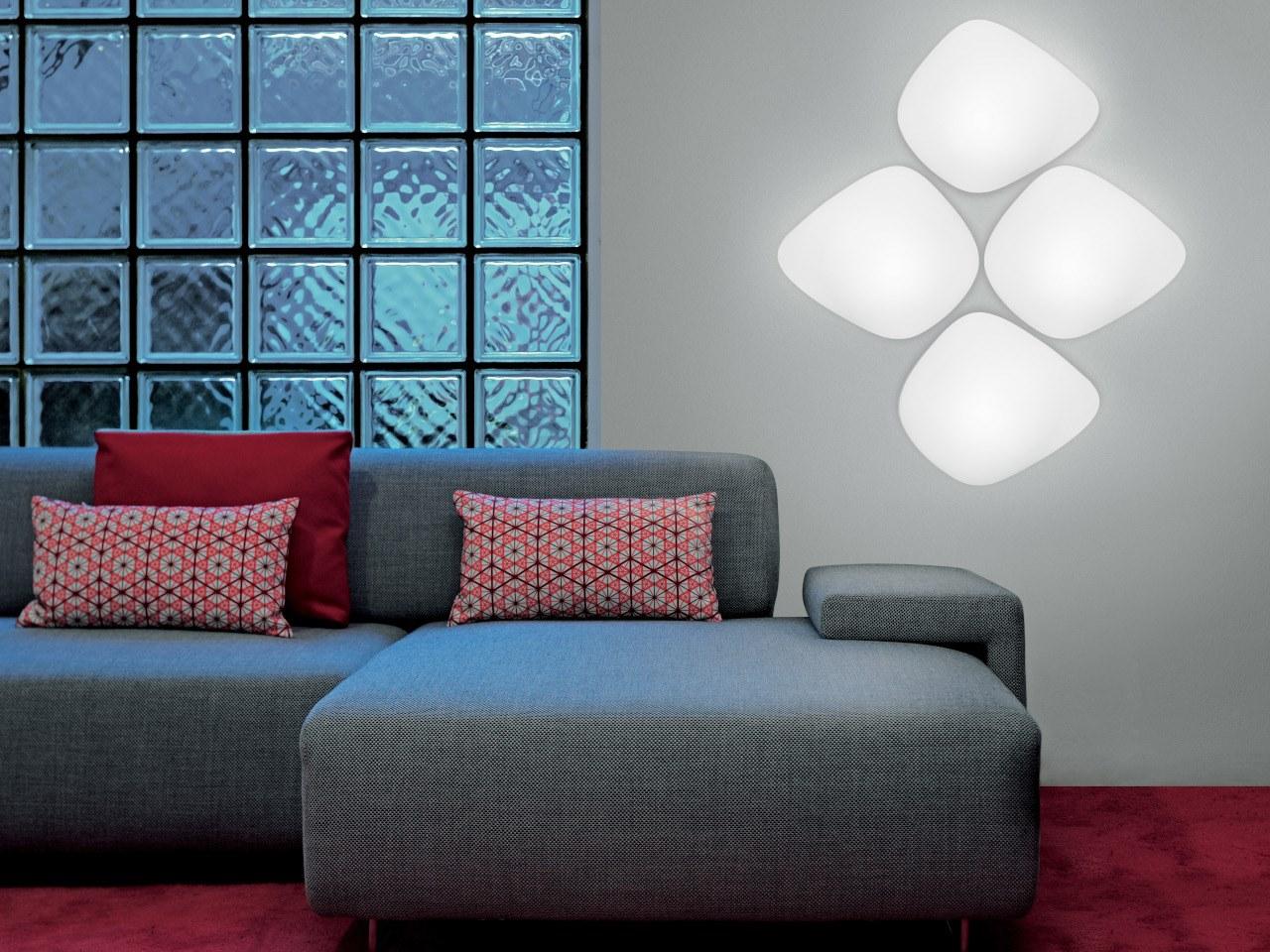 STONE P-PL Blown glass wall lamp / ceiling lamp