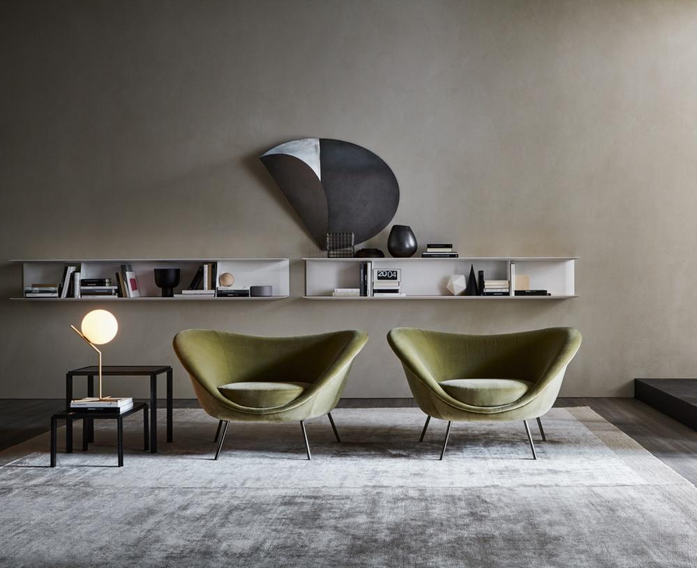 D.355.1 Wall-mounted floating bookcase