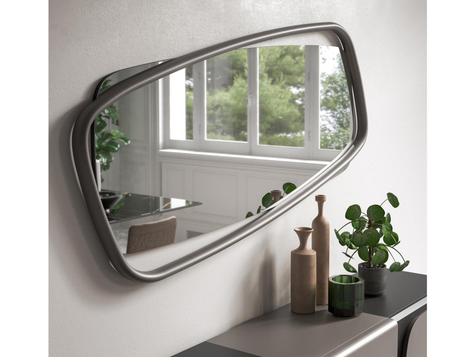 GOLDEN WOOD Rectangular wall-mounted mirror