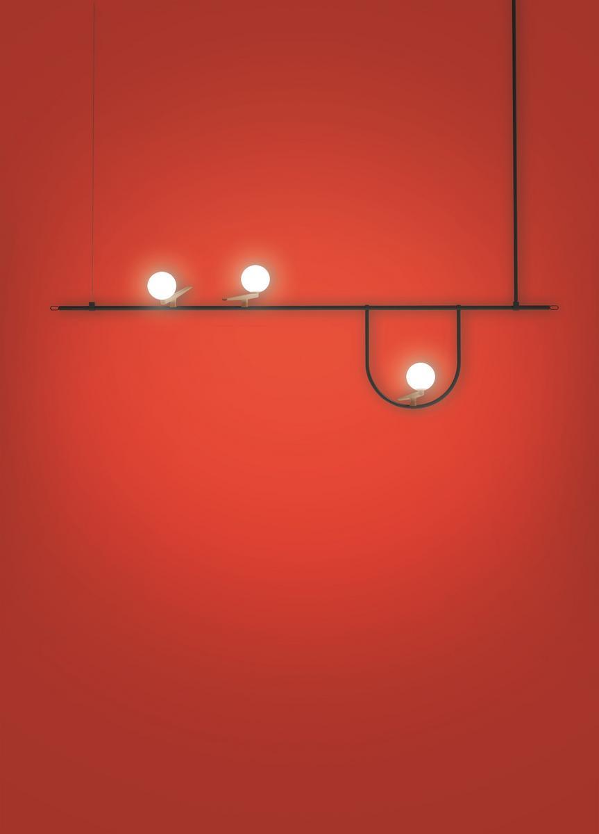 YANZI 1 LED direct light brass pendant lamp
