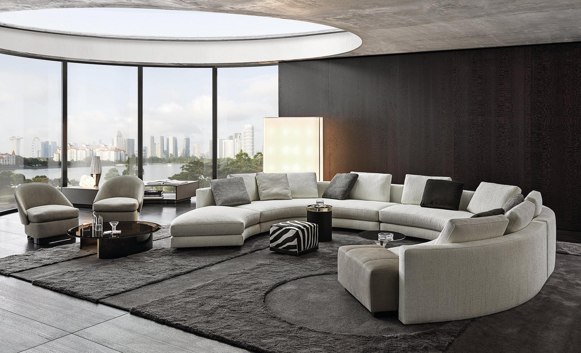 DANIELS Sectional modular fabric sofa