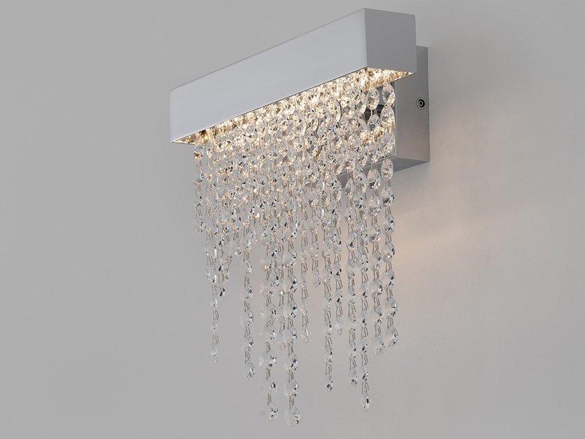 FROZEN EYES W1 M CXL Direct light metal wall lamp with Swarovski® crystals
