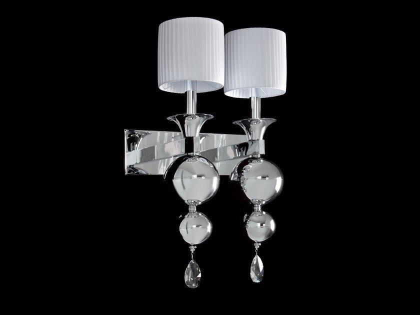 GINEVRA Indirect light wall lamp with crystals