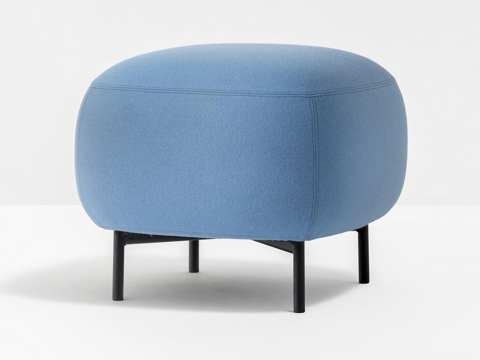 BUDDY 211 Upholstered square fabric pouf