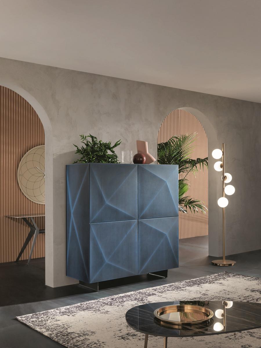 CUBRIC Steel and wood sideboard with doors
