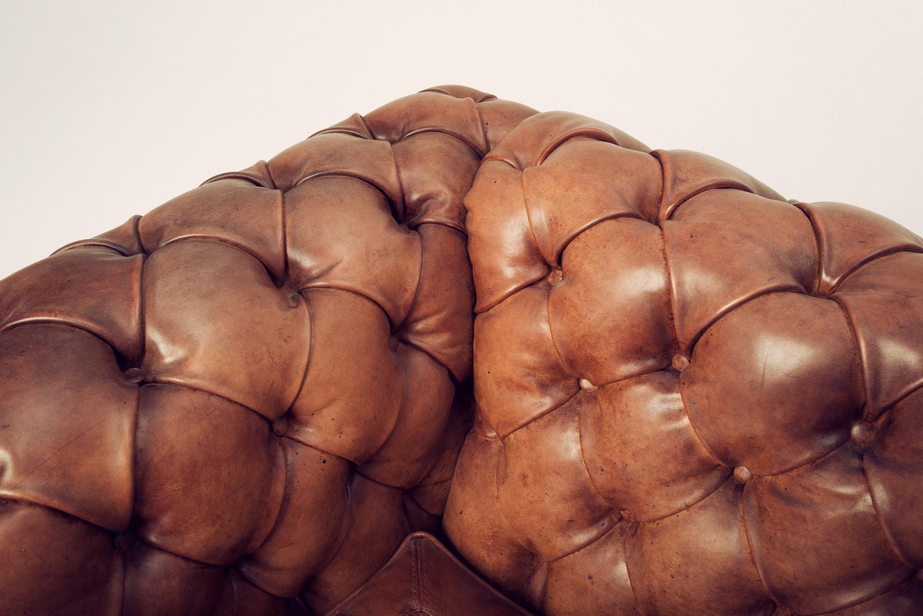 TIPO Tufted 3 seater leather sofa