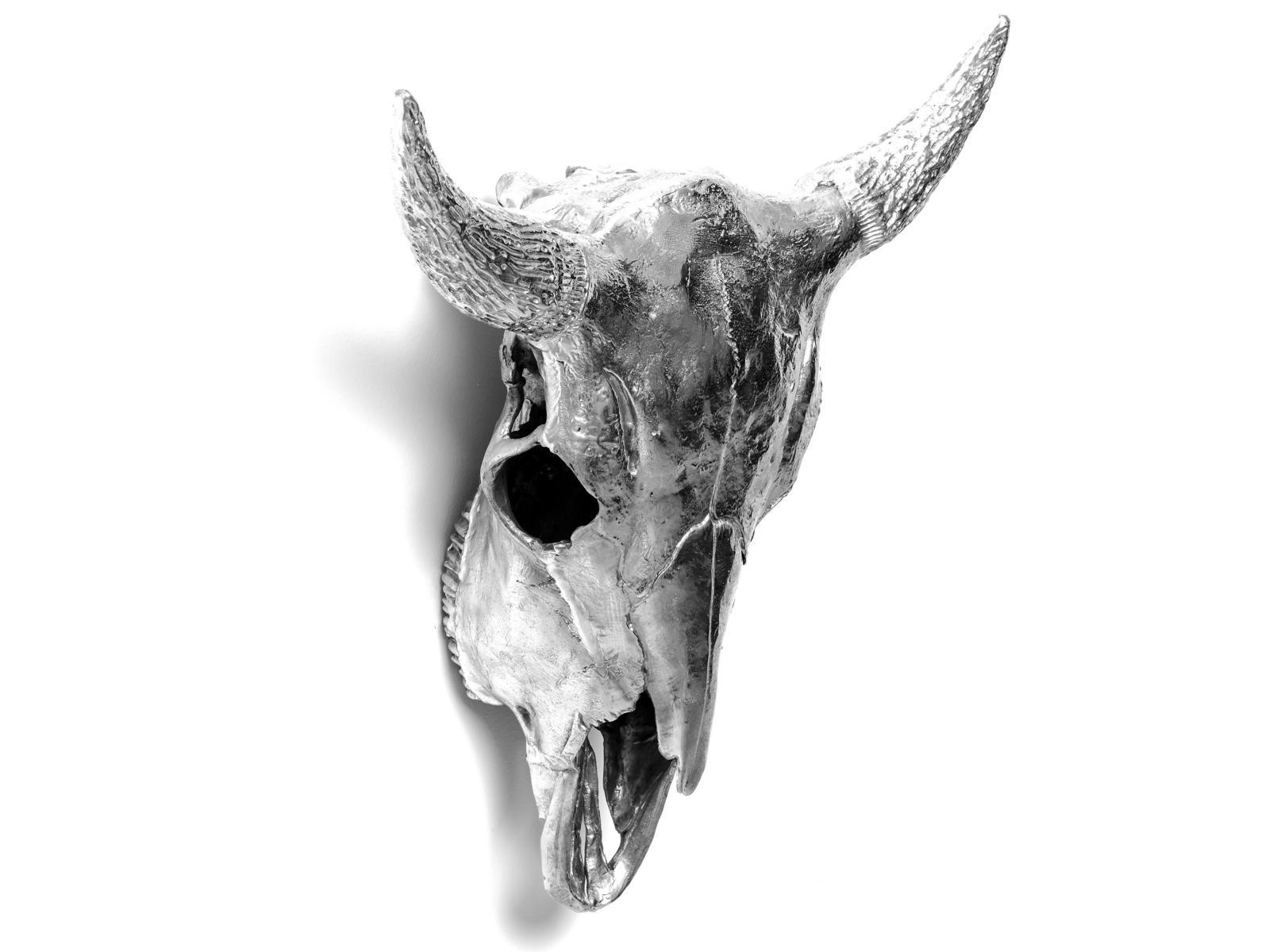 BISON SKULL Aluminium decorative object