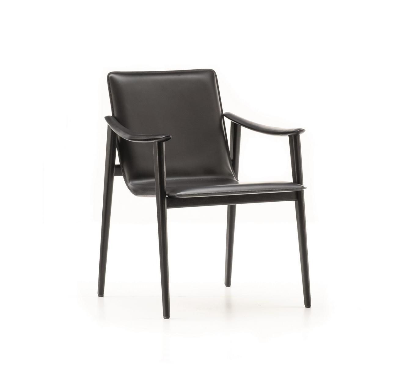 FYNN SADDLE HIDE Tanned leather chair with armrests