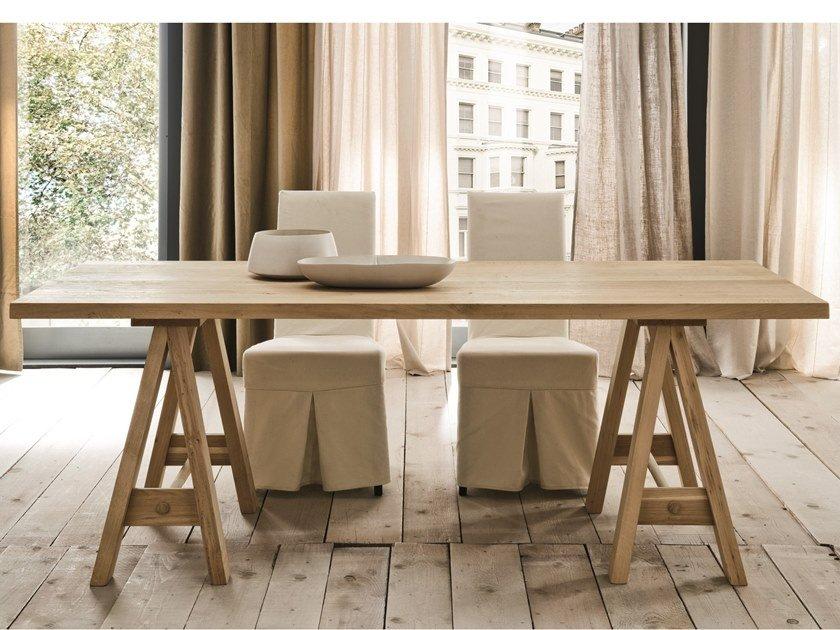 PARIGI + HORSE Rectangular oak dining table