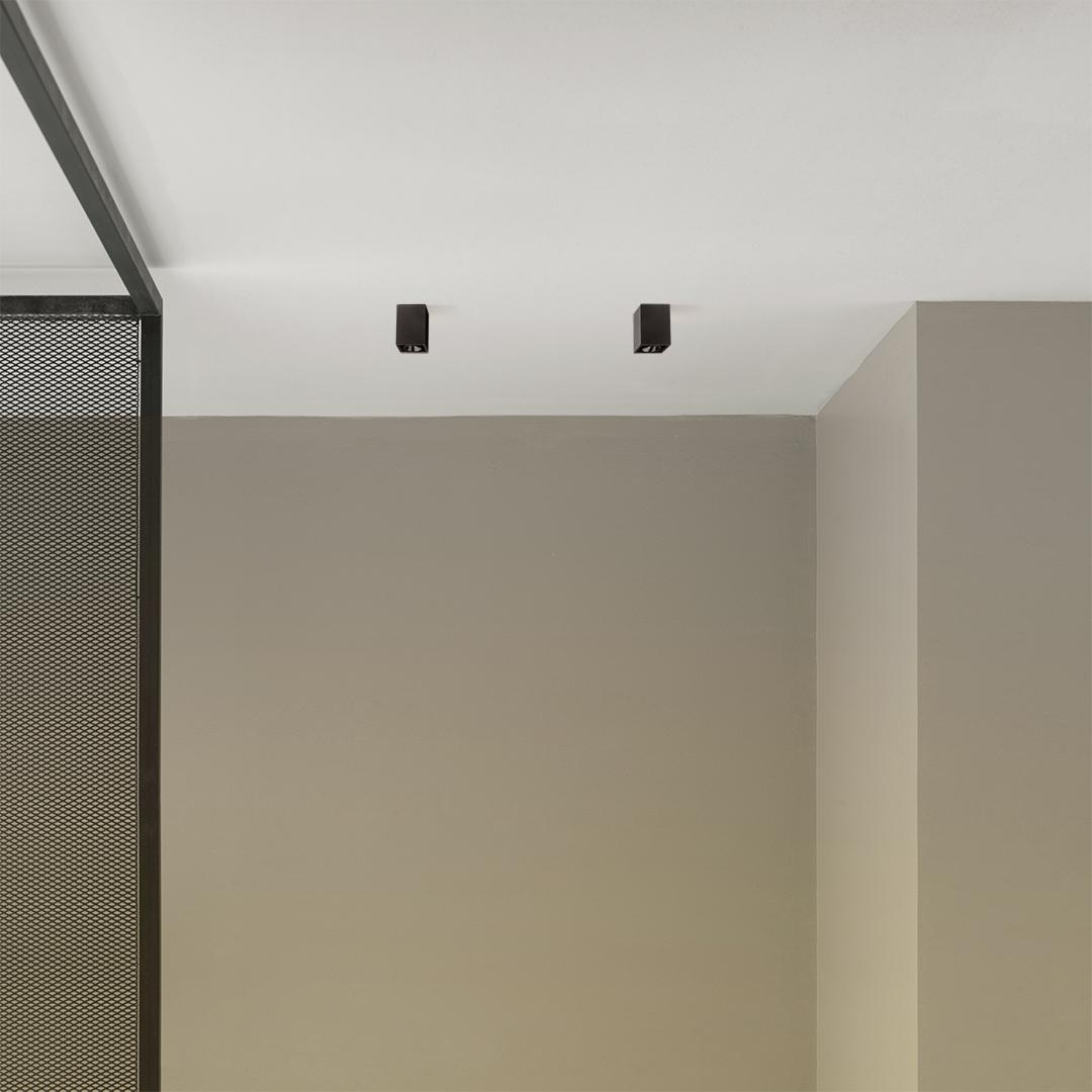 BLACK FOSTER SURFACE 1 LED aluminium spotlight