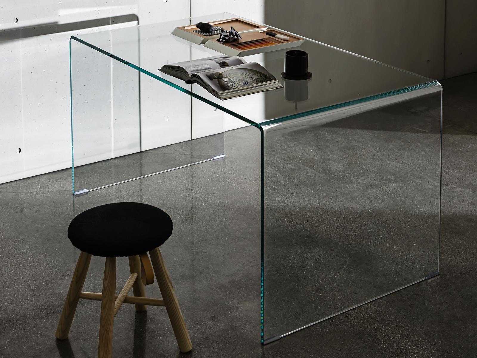 BRIDGE Rectangular glass table