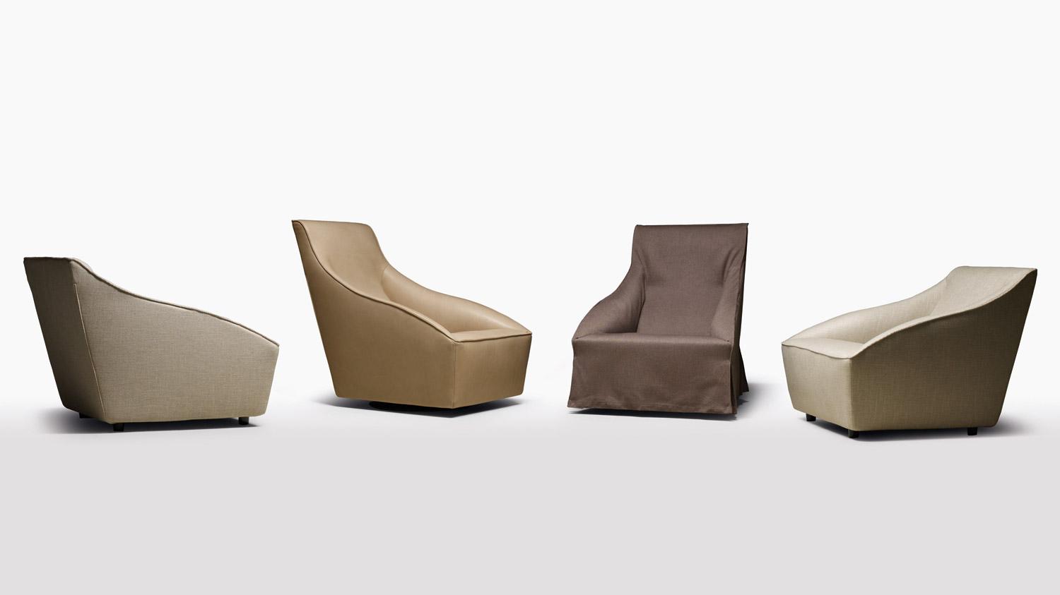 DODA Fabric armchair with armrests