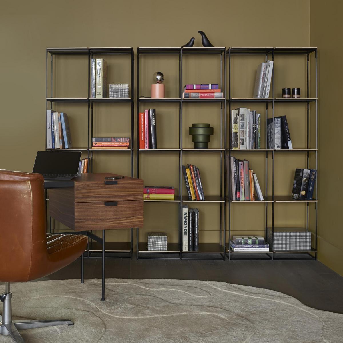 TANIS Rectangular wooden writing desk with drawers