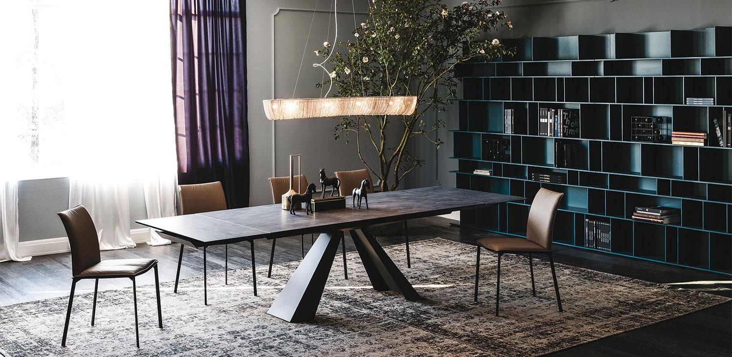 ELIOT KERAMIK DRIVE Rectangular metal table
