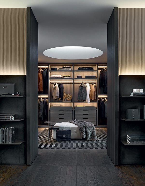 SENZAFINE Sectional wooden walk-in wardrobe