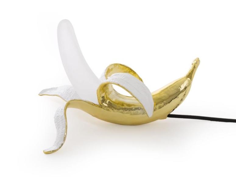 BANANA LAMP DEWEY Glass and resin table lamp
