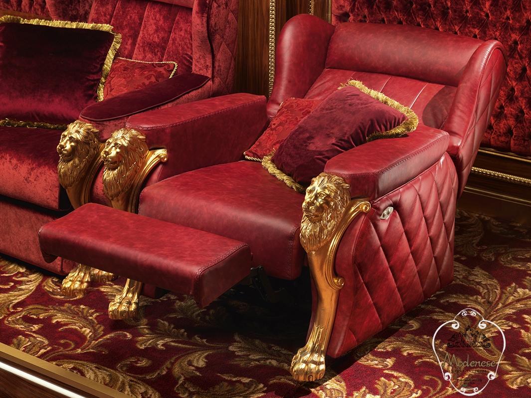 14430 Relaxing leather armchair with armrests
