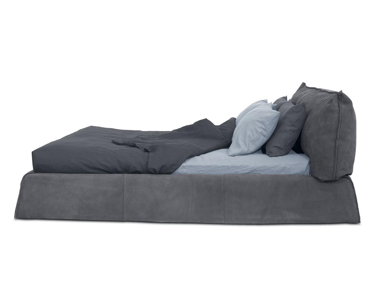 PARIS SLIM Upholstered leather double bed