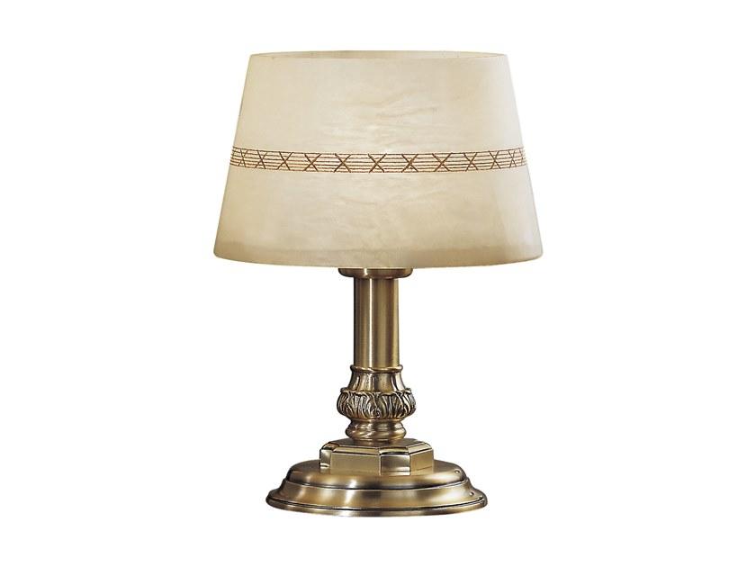 SASHA 2900/LG Antique brass finish table lamp with alabaster