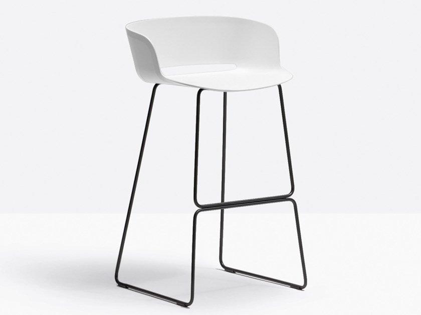 BABILA 2748 High sled base polypropylene stool