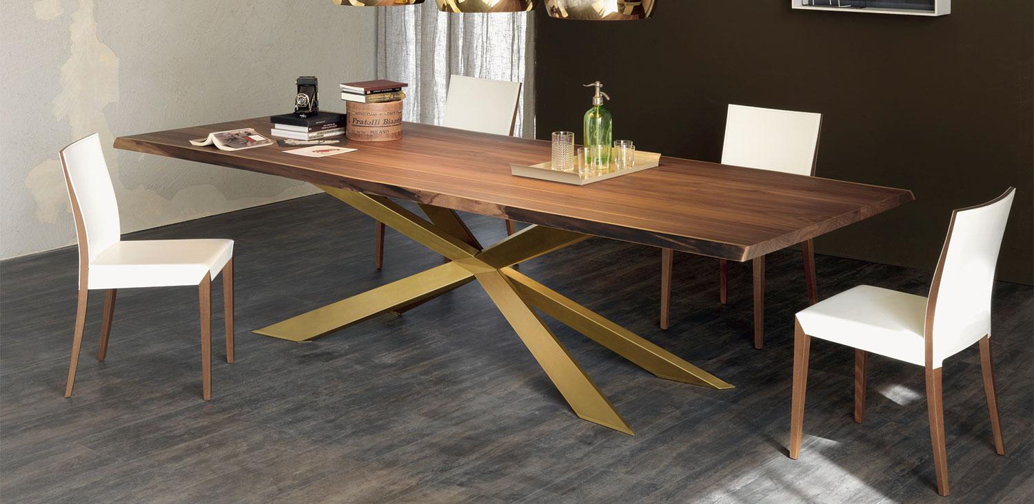 SPYDER WOOD Rectangular veneer table