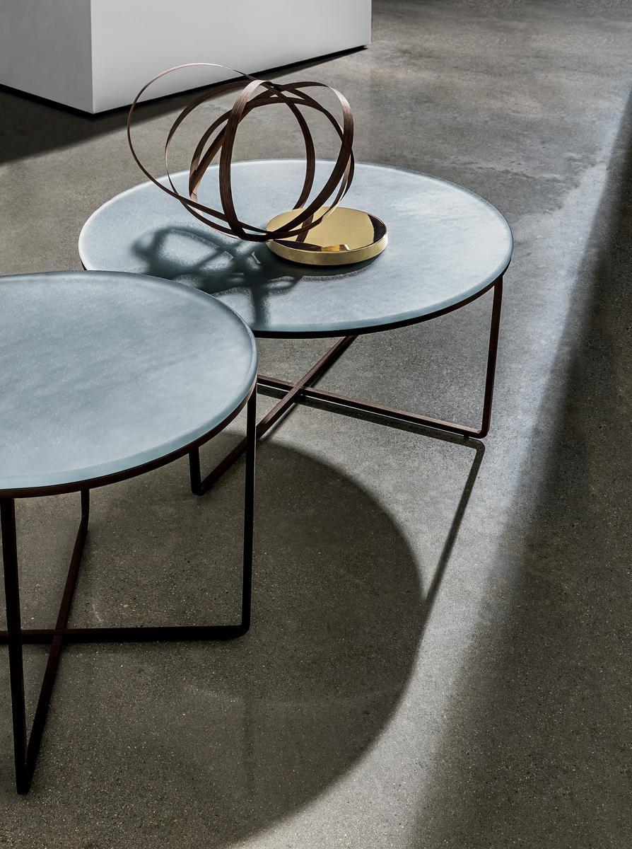 PIKTOR Round glass coffee table