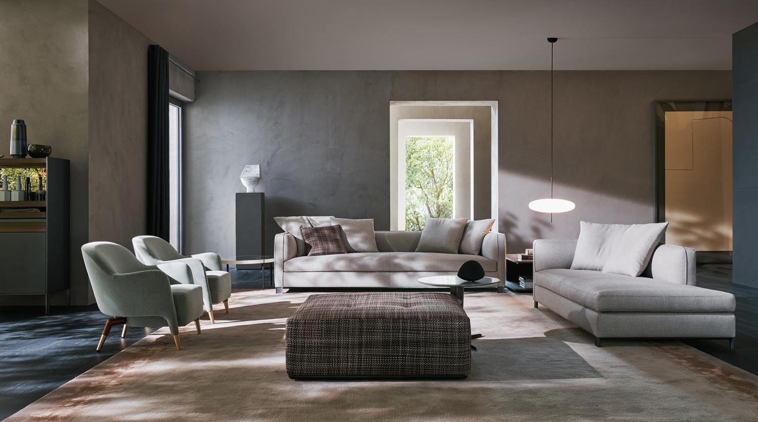 LUCAS 3 seater fabric sofa