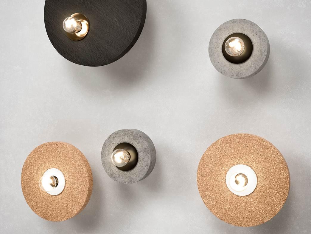 ROND LED direct light wooden wall lamp