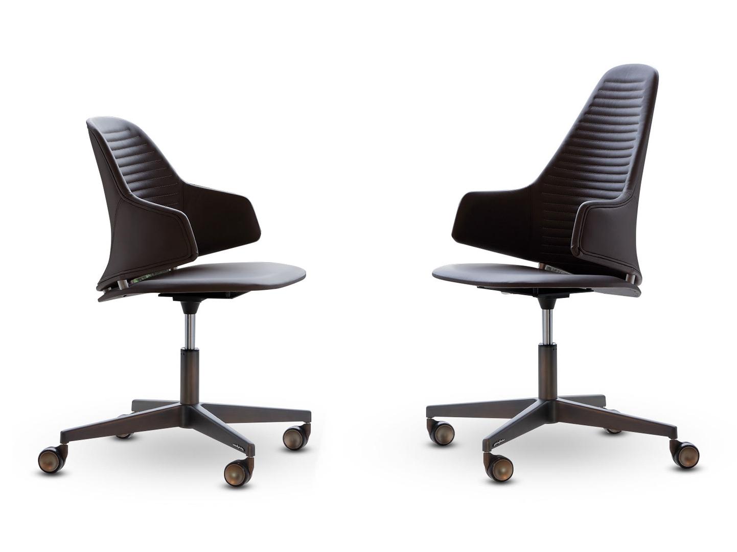 VELA Height-adjustable leather office chair