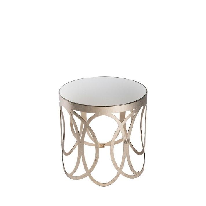 SCARLETT Marble and metal high side table