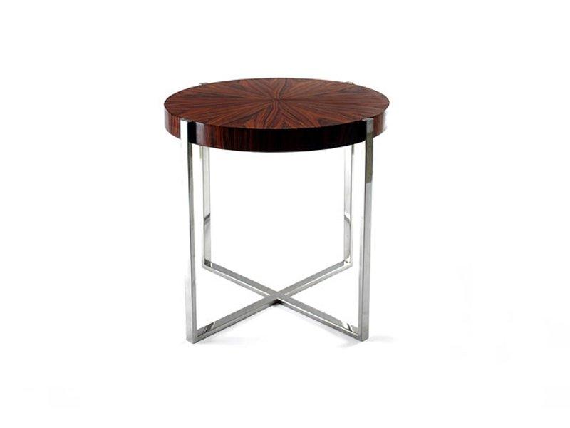 BROADWAY Handmade round wood veneer coffee table