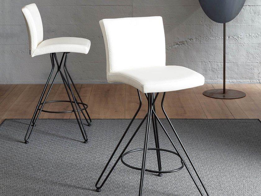 ELITE High upholstered leather stool