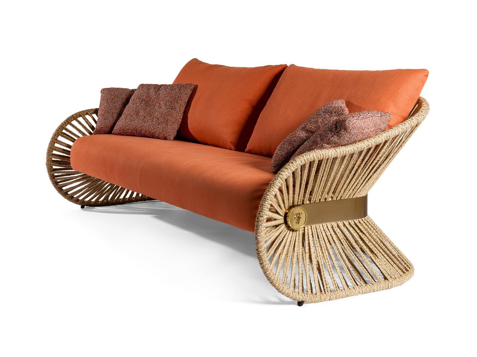 STANKAR 3 seater hemp garden sofa