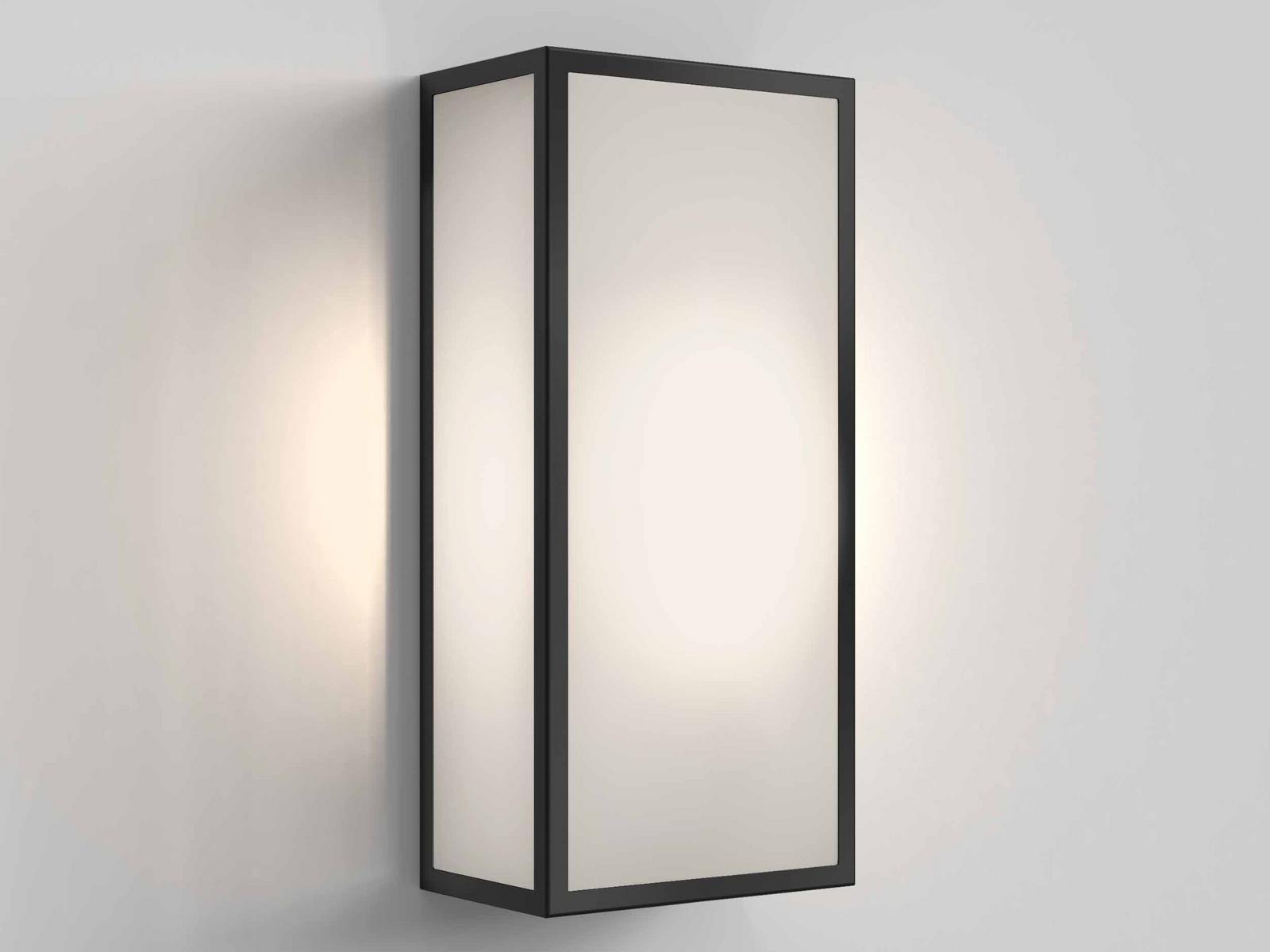 MESSINA 160 II Glass and steel Outdoor wall Lamp with dimmer