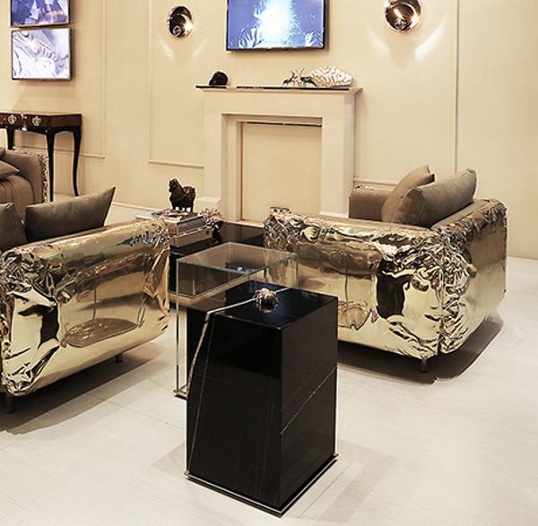 METAMORPHOSIS Rectangular high side table for living room