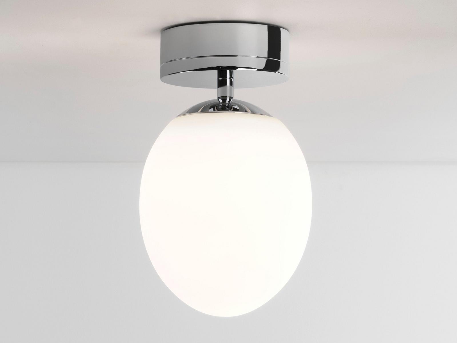 KIWI LED ceiling lamp in metal and opal glass