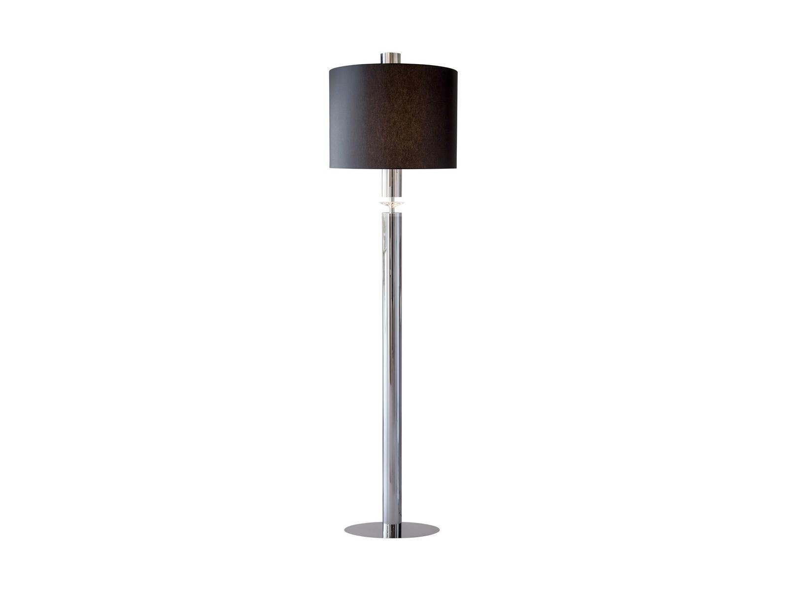 SUNRISE F3+1 Direct-indirect light metal floor lamp with crystals