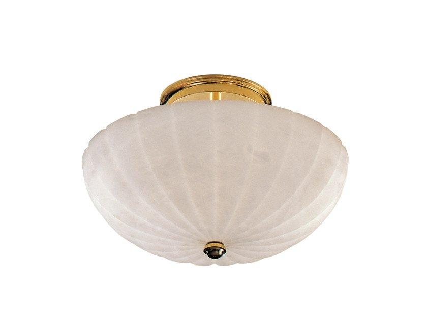 ACHILLE 2909/PLP Gold plated ceiling light with alabaster