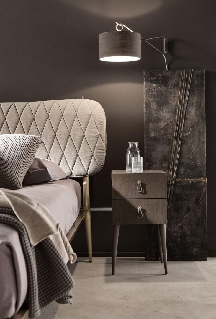 CITY Wooden bedside table with drawers