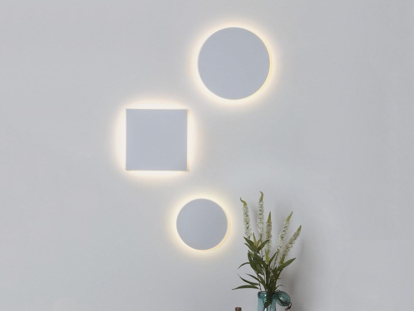 ECLIPSE SQUARE LED indirect light plaster wall lamp