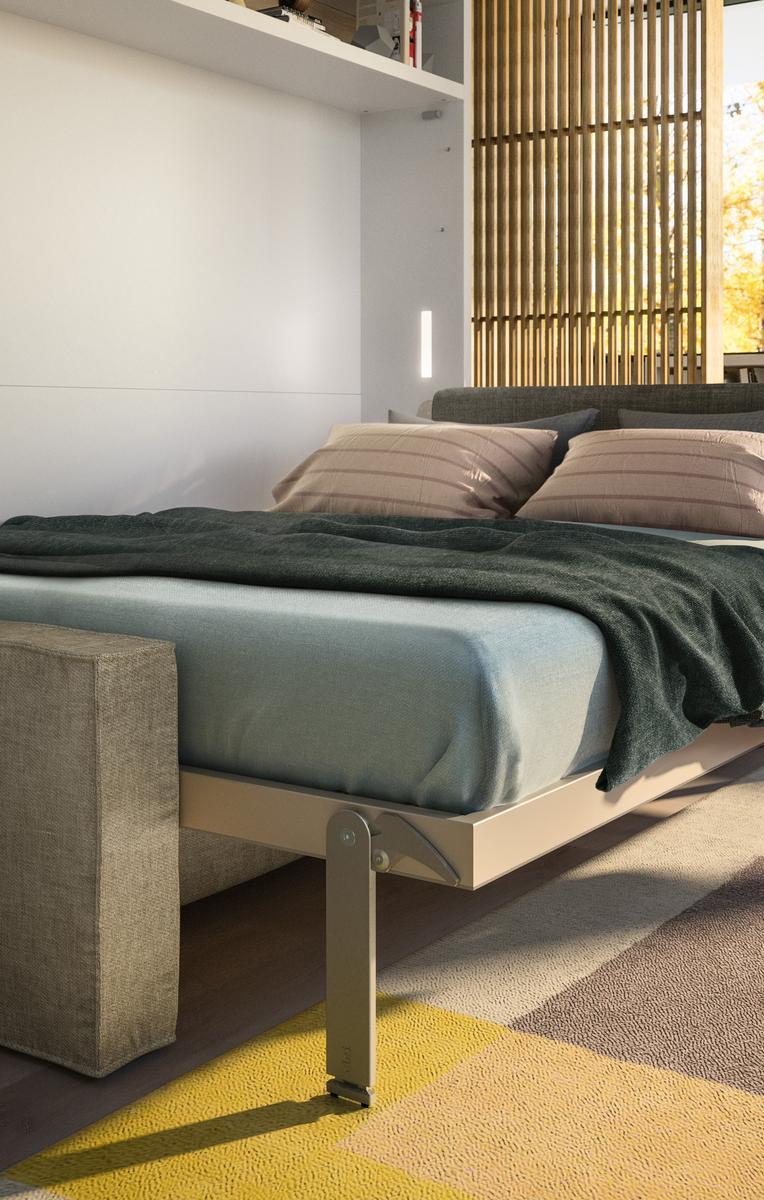 CIRCE SOFA Storage wall with fold-away bed