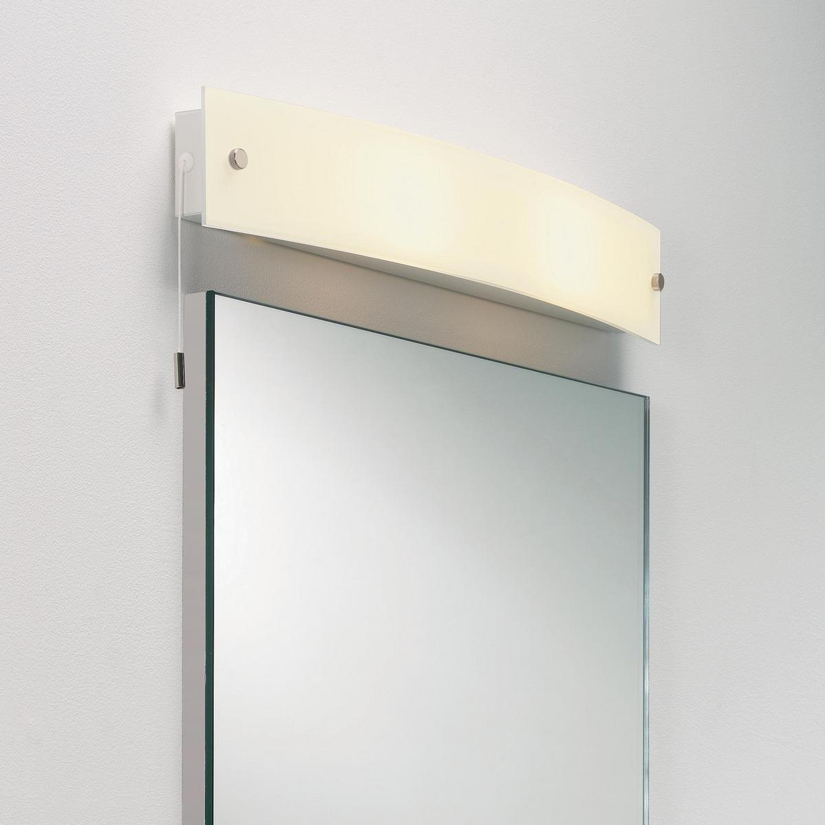 CURVE Glass and steel Mirror lamp