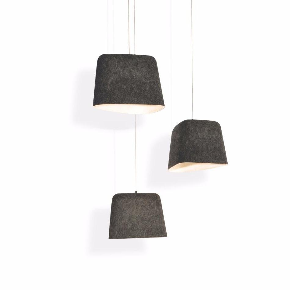 FELT Fabric pendant lamp with dimmer in a contemporary style