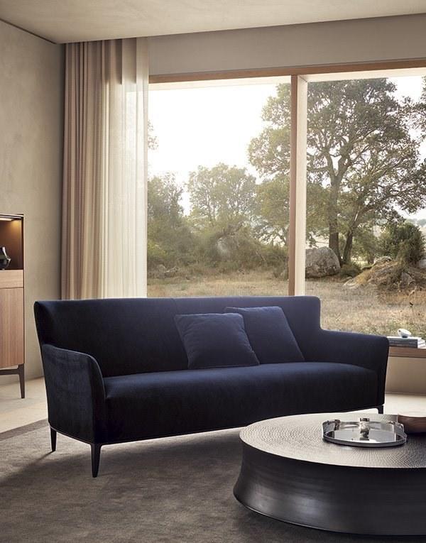 GENTLEMAN 3 seater fabric sofa