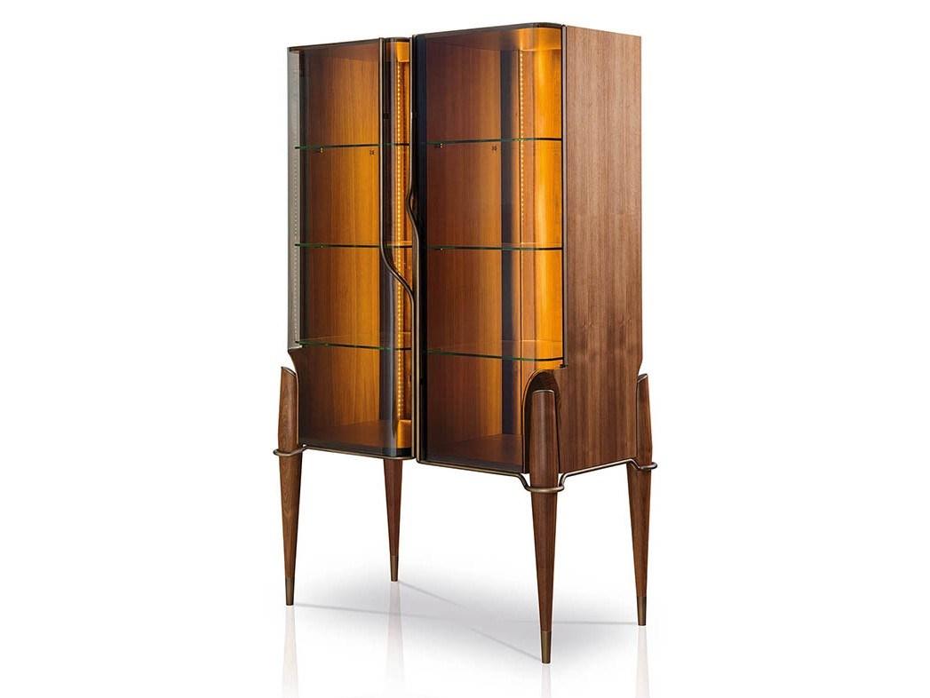 MELTING LIGHT Wooden display cabinet