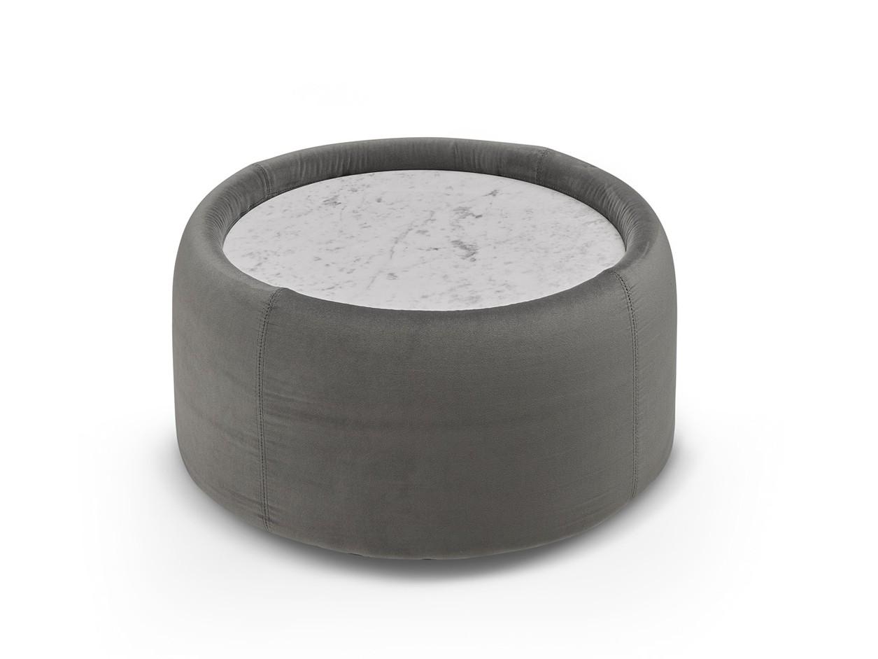 CUBIC Low round marble coffee table