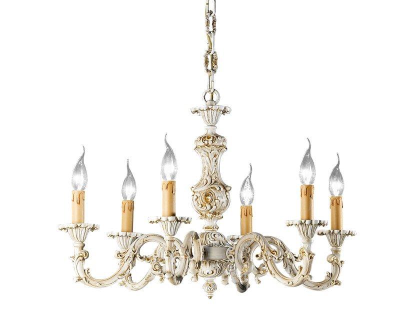 OLDIE 504/6-091 Antique white/gold chandelier